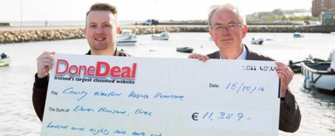 DoneDeal Charity Cheque Presentation